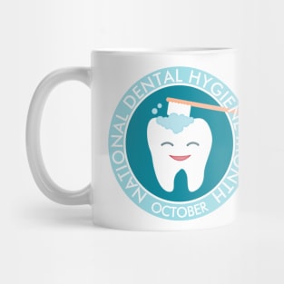Molar Toothbrush National Dental Hygiene Month Mug
